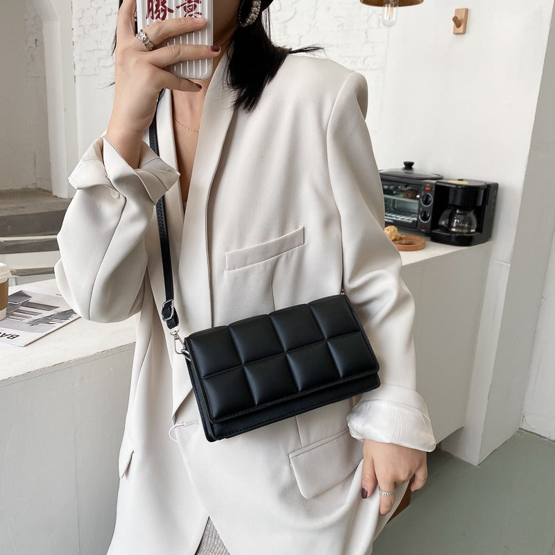 Rhombus PU Crossbody Shoulder Bag