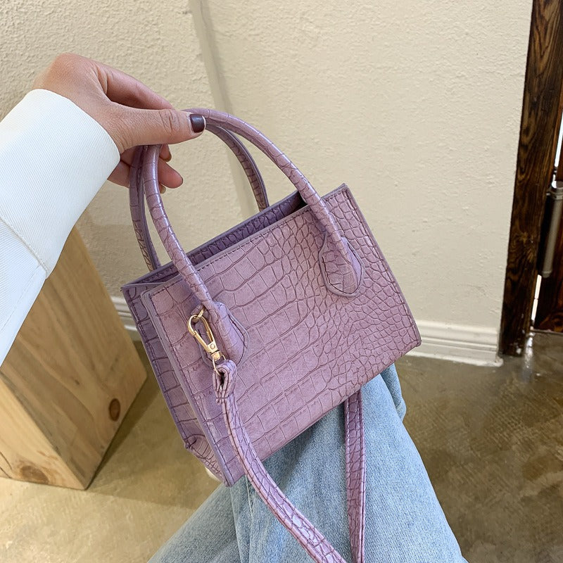Summer Croc Embossed Mini Shoulder Bag