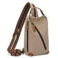 Canvas Sling Bag, Crossbody Bag, Backpack Travel Bag, Convertible Purses for Women