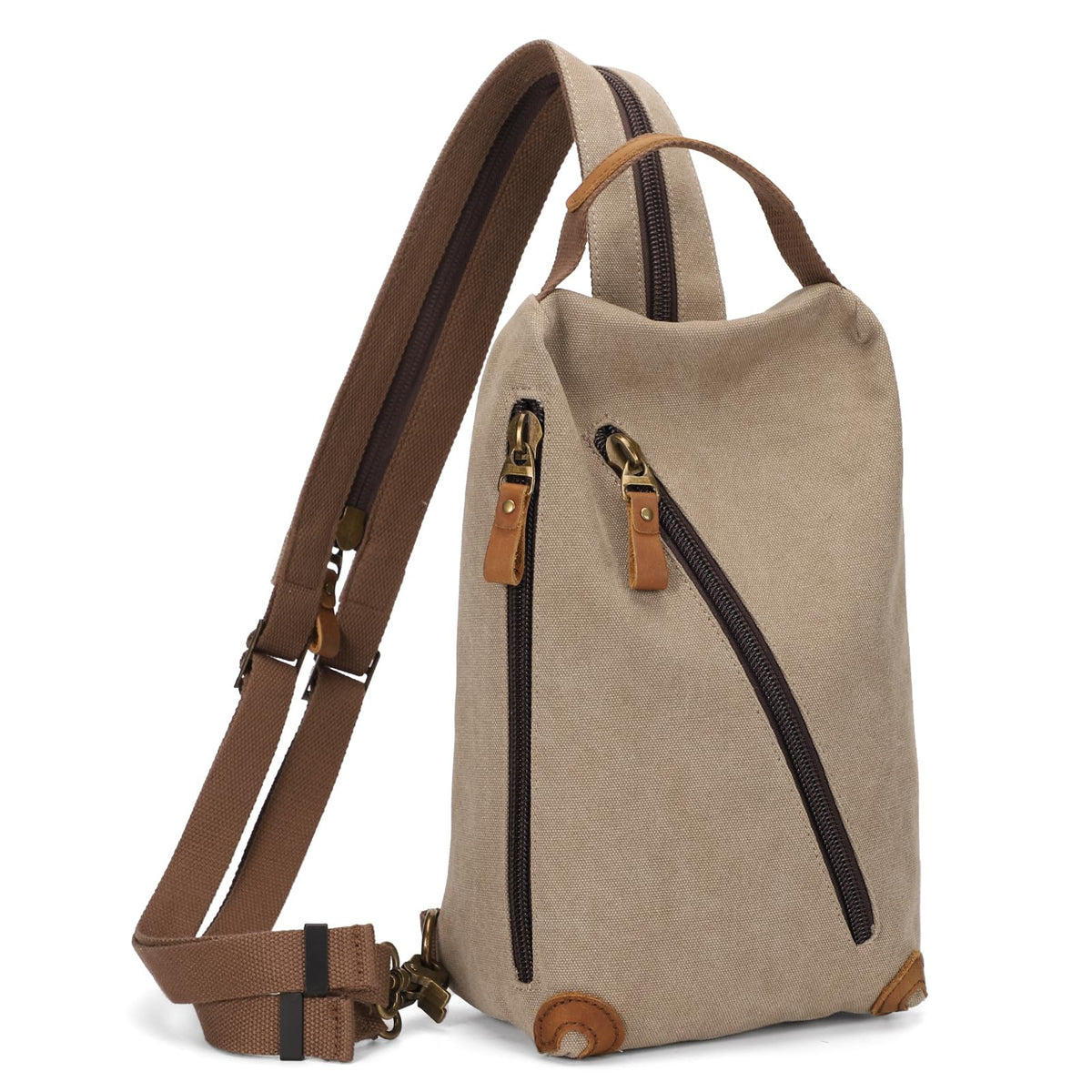 Canvas Sling Bag, Crossbody Bag, Backpack Travel Bag, Convertible Purses for Women