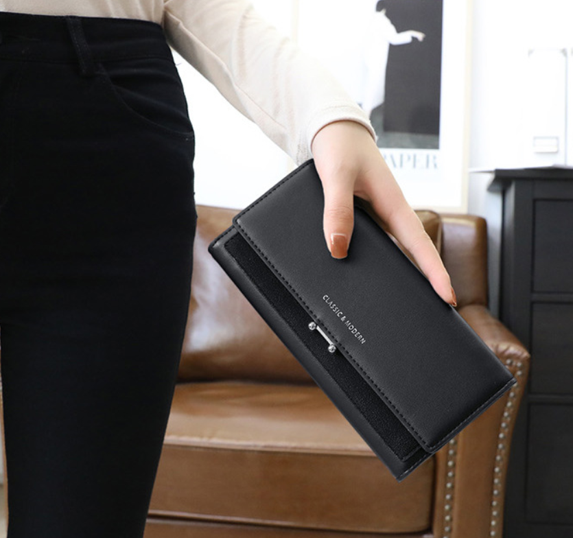 Women's Long Suede Wallet