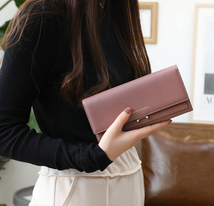 Women's Long Suede Wallet
