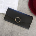 Women's Wallet with Stylish Round Buckle