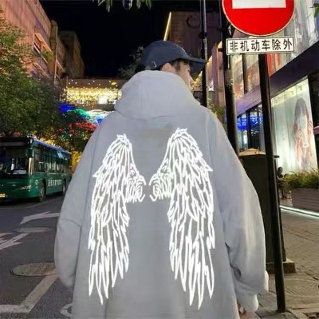 Fluorescent Printed Men's Hip-Hop Casual Sweater