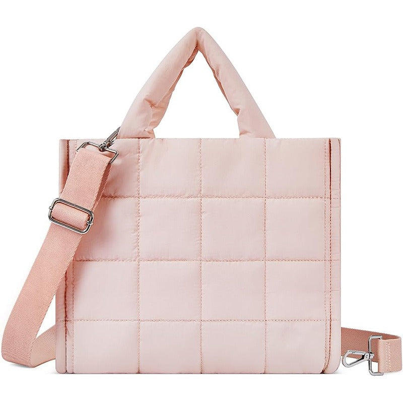 Square Grid Down Quilted Crossbody Bag