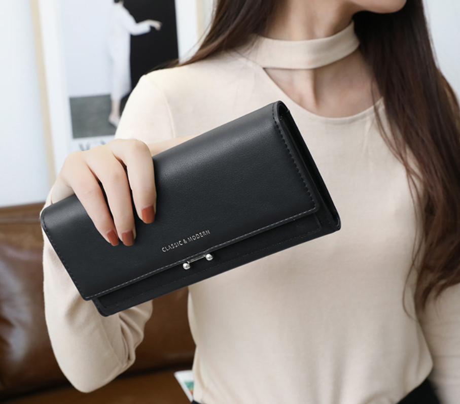 Women's Long Suede Wallet
