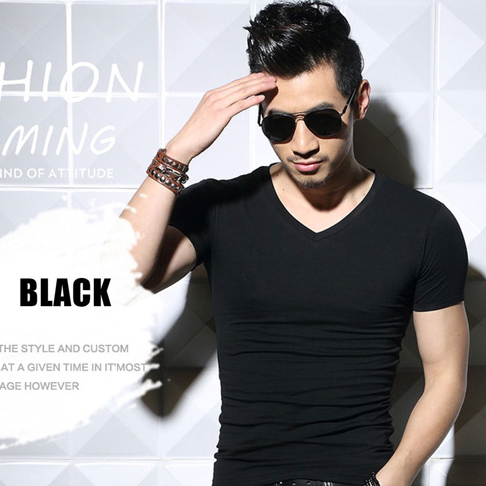 Summer Short Sleeve T-Shirt, Crew Neck Slim Fit Top