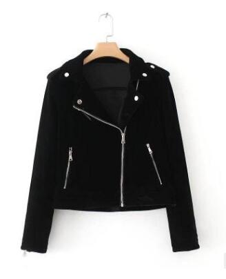 Women's Casual Jacket - Velvet Top, European Style 2017