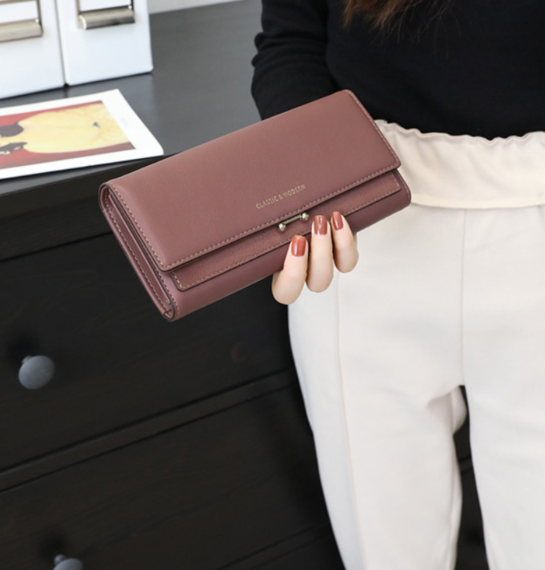 Women's Long Suede Wallet