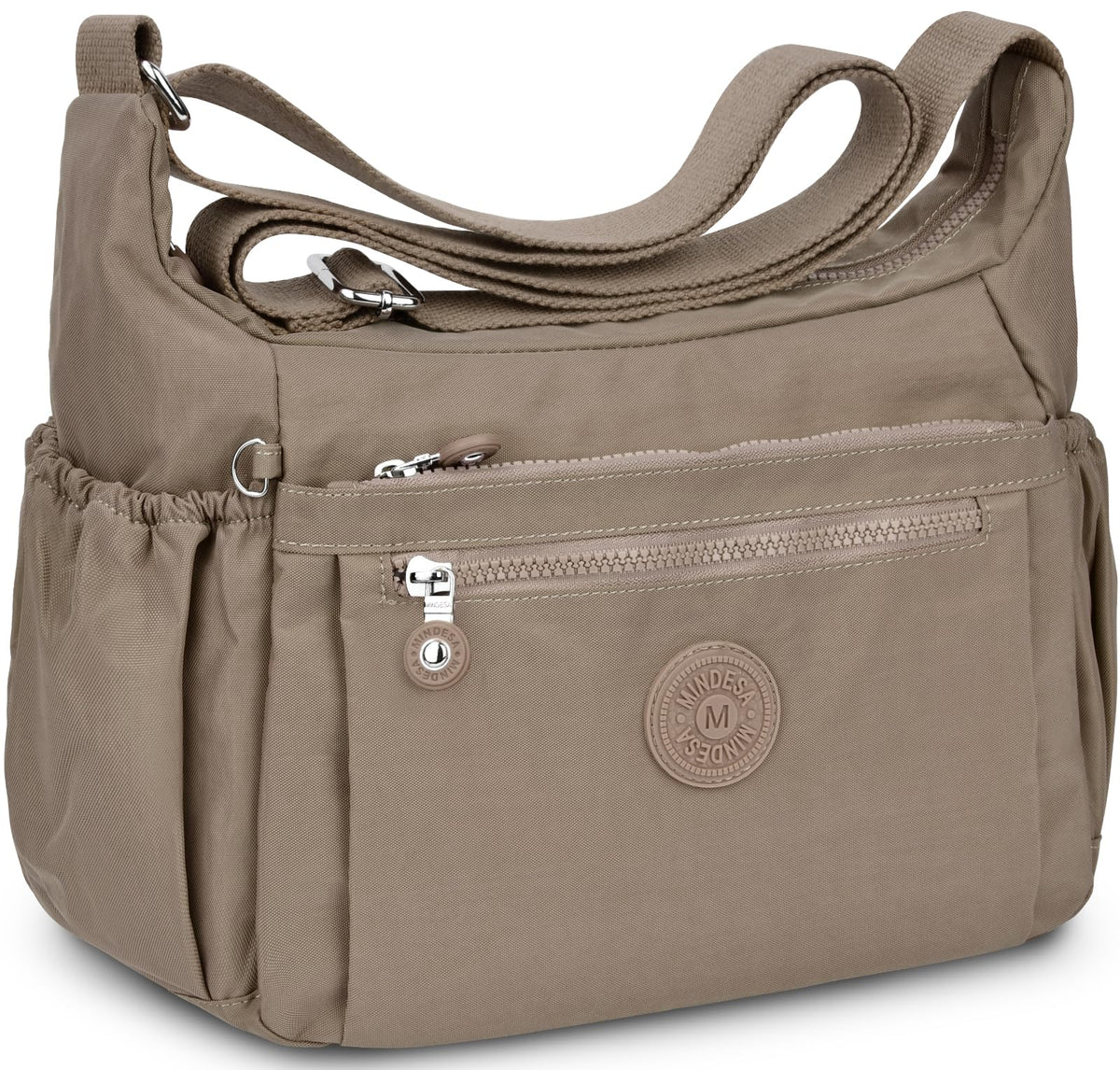 Nylon Crossbody Bag for Women, Waterproof, Lightweight, Large Travel Purse, Multi-Pocket Shoulder Bag