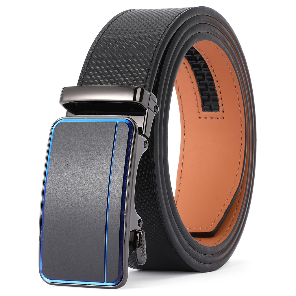 FALAN MULE Mens BeltSlide Leather Ratchet Belt for Mens Dress CasualSize Adjustable