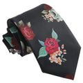 Floral Ties for Men Mens Floral Tie Mens Ties Floral Neckties for Men Midnight Bouquet