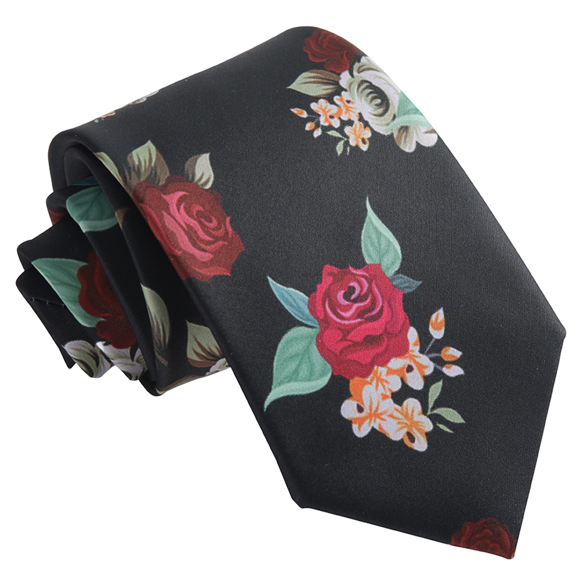 Floral Ties for Men Mens Floral Tie Mens Ties Floral Neckties for Men Midnight Bouquet