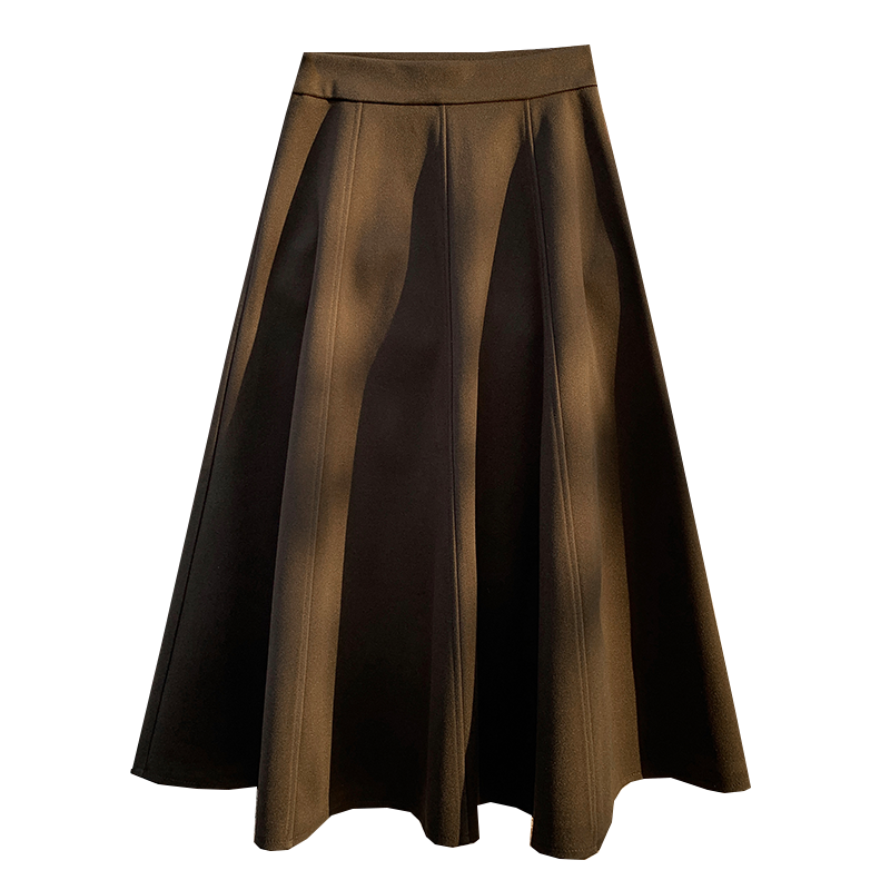 Elegant Women's Casual Loose Wool Skirt - Korean Fashion
