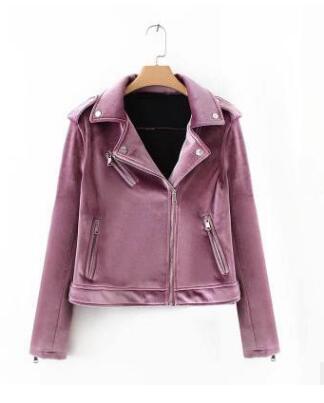 Women's Casual Jacket - Velvet Top, European Style 2017