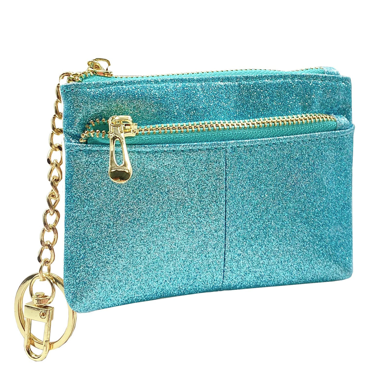Ladies Coin Purse, RFID Change Wallet, Small Card Holder Keychain