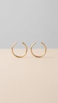 Minimalist gold hoop earrings