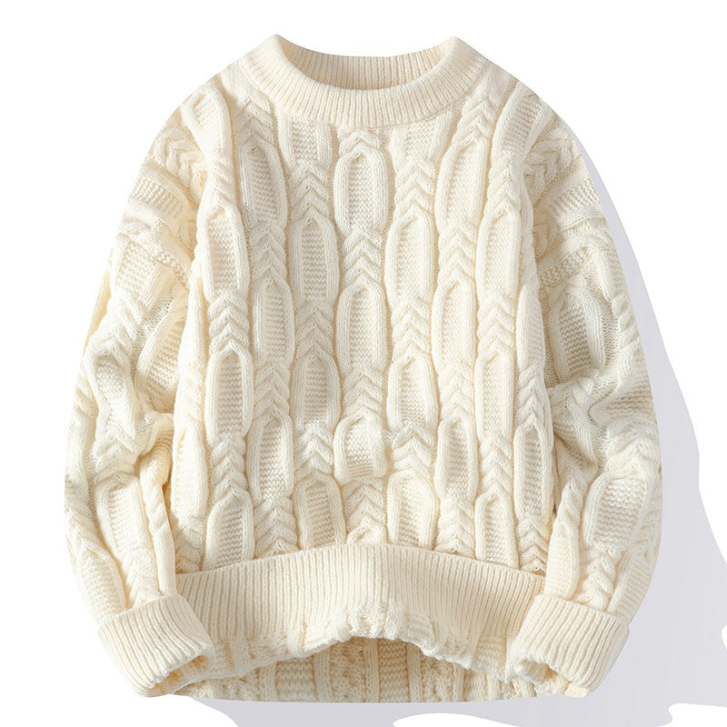 Men's Thick Needle Long-sleeve Round Neck Sweater