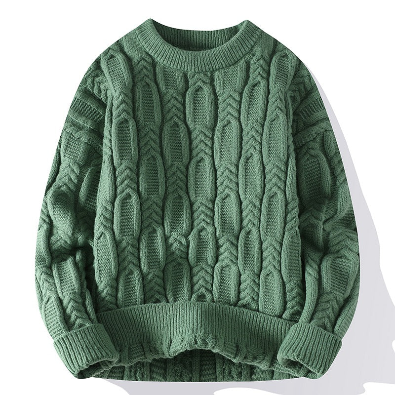 Men's Thick Needle Long-sleeve Round Neck Sweater