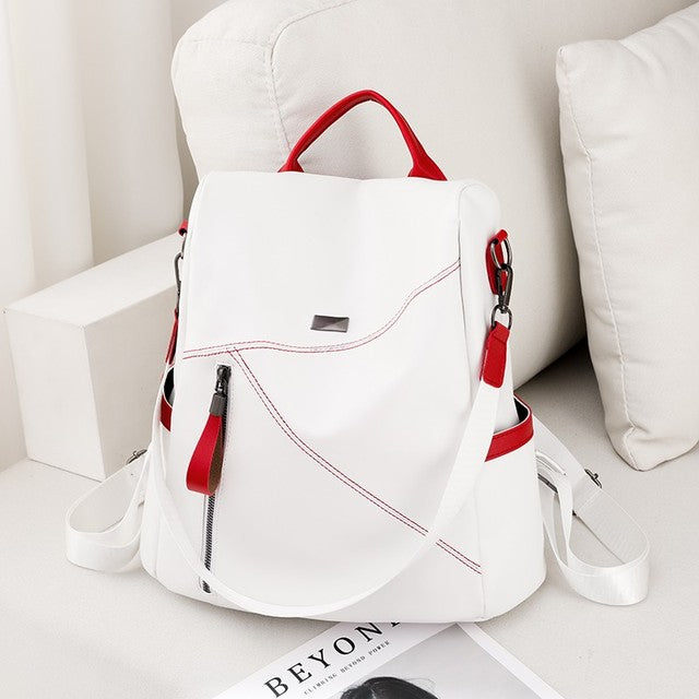 Anti-Theft Soft Leather Women's Backpack