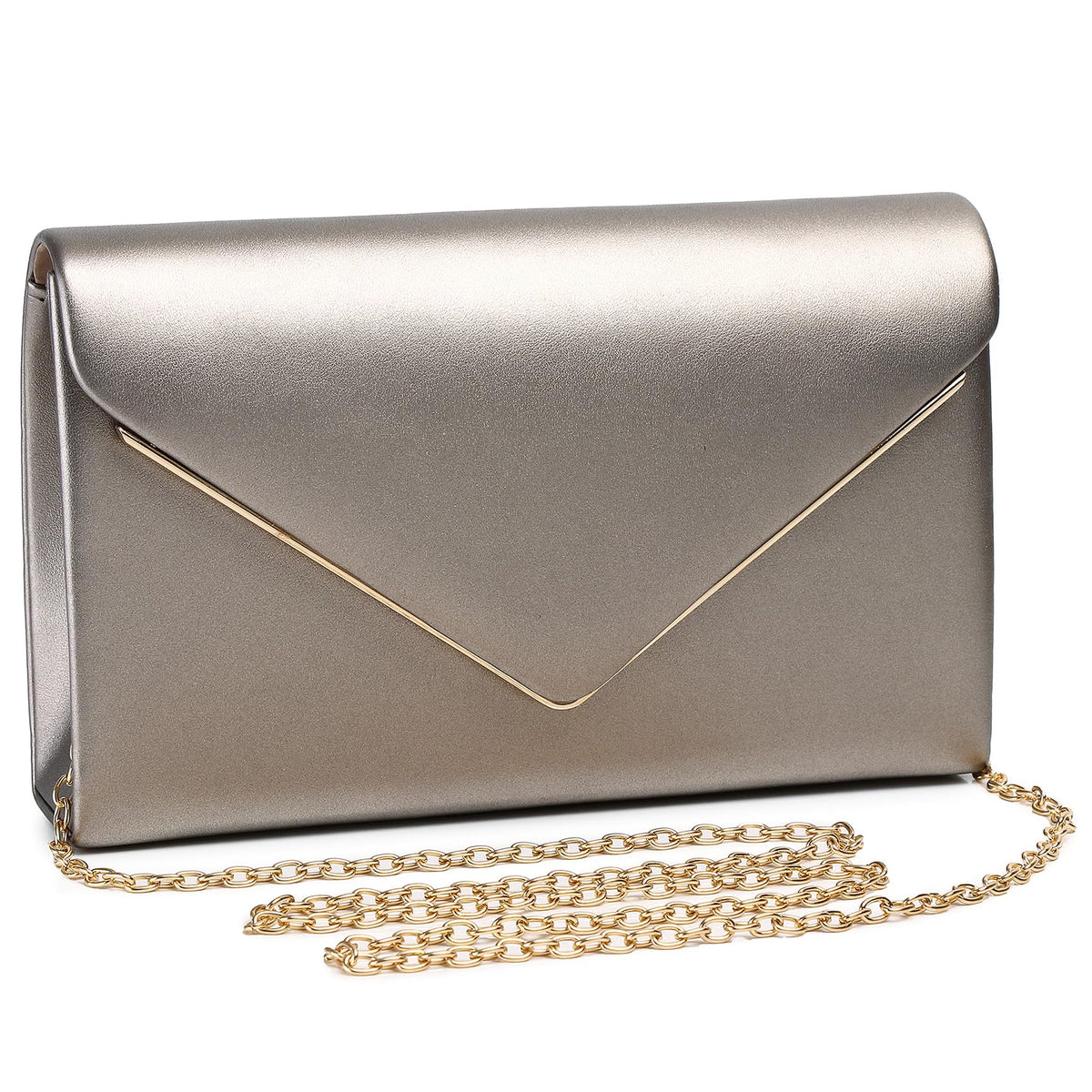 Vegan Leather Clutch Bag, Chic Envelope Clutch Purse for Ladies, Evening Bag, Formal Party Handbag