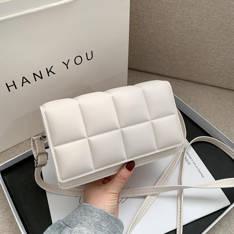 Rhombus PU Crossbody Shoulder Bag