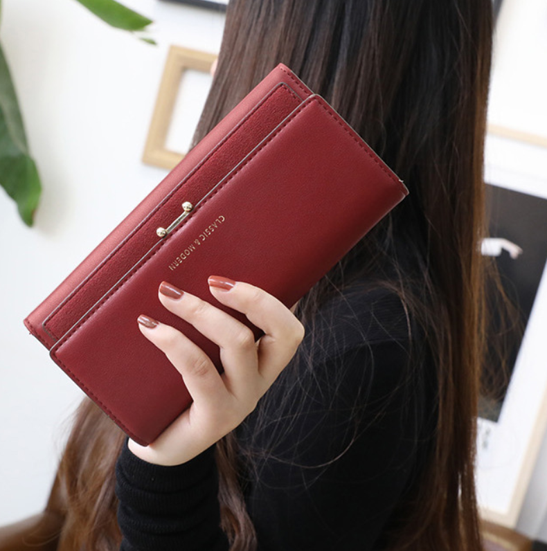 Women's Long Suede Wallet