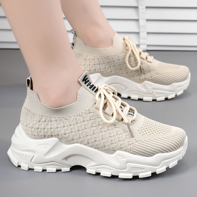 Women's Fashion Casual Fly Woven Sneakers - Comfortable