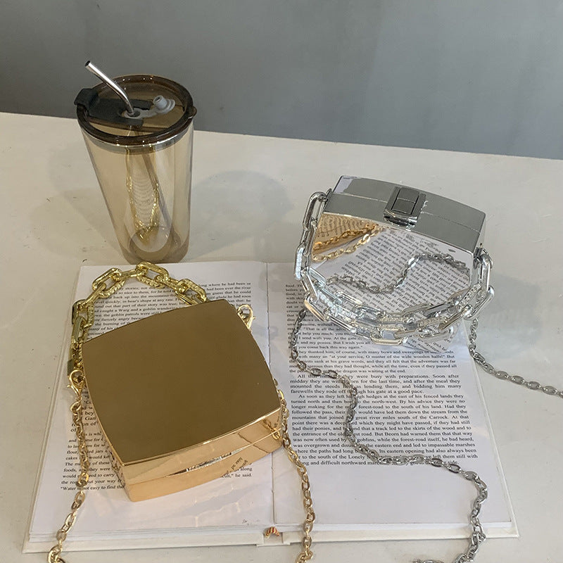 Ladies Evening Clutch, Metallic Mini Purse and Handbag for Evening Event