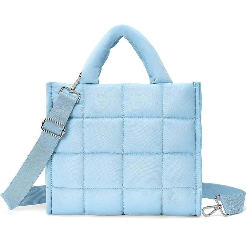 Square Grid Down Quilted Crossbody Bag