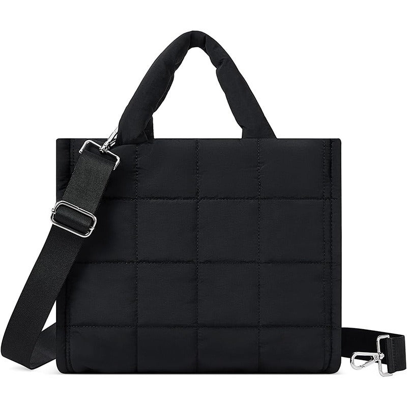 Square Grid Down Quilted Crossbody Bag
