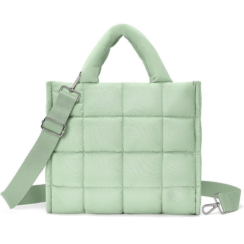 Square Grid Down Quilted Crossbody Bag