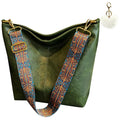 Vegan Leather Purse for Women, Trendy Boho Tote Purse, Crossbody Handbag with Guitar Strap