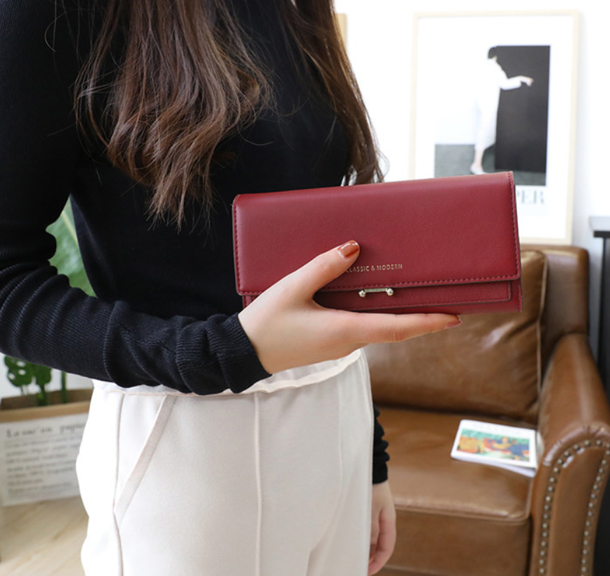 Women's Long Suede Wallet