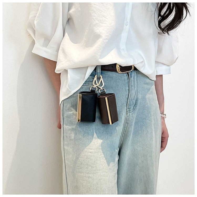 Women's Lightweight Nylon Shoulder Handbag with Key-ring