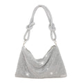 Rhinestone Purse for Women, Chic Sparkly Evening Handbag, Shiny Silver Clutch Purse for Wedding
