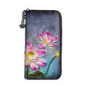 Women's Embossed Cowhide Wallet and Coin Purse