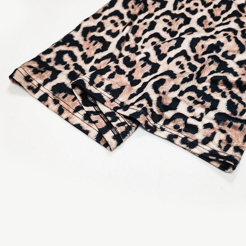 2019 Women's Leopard Print Maxi Dress with Spaghetti Straps