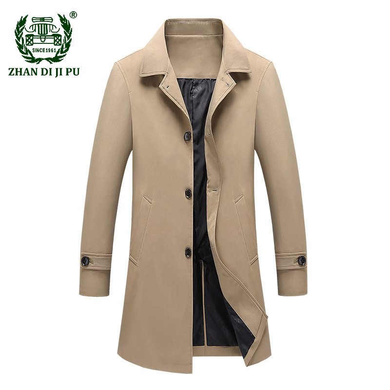 Men's Windbreaker Coat - Spring Casual Lapel Jacket