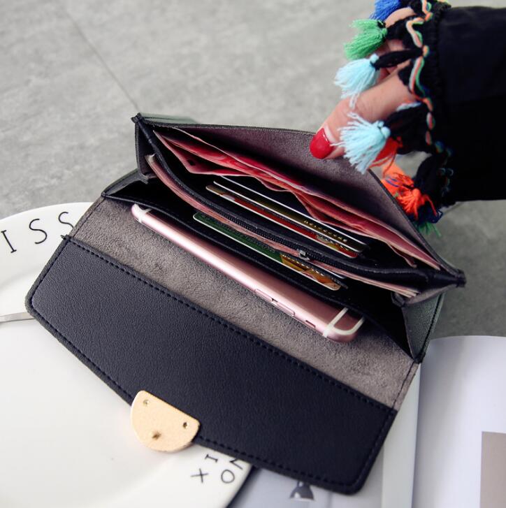 Women's Wallet with Stylish Round Buckle