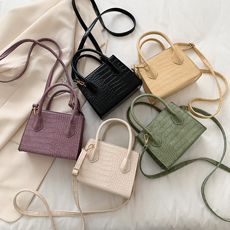 Summer Croc Embossed Mini Shoulder Bag