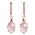 Obscured Moon 925 Silver Jewelry Set with Rose Gold