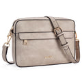 Women's Leather Crossbody Bag, Wide Strap Shoulder Purse for Women