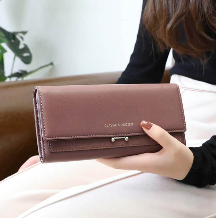 Women's Long Suede Wallet