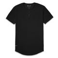 BYLT Drop-Cut Henley Mens Shirt_Black_Large