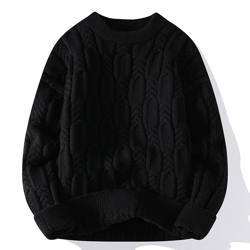 Men's Thick Needle Long-sleeve Round Neck Sweater