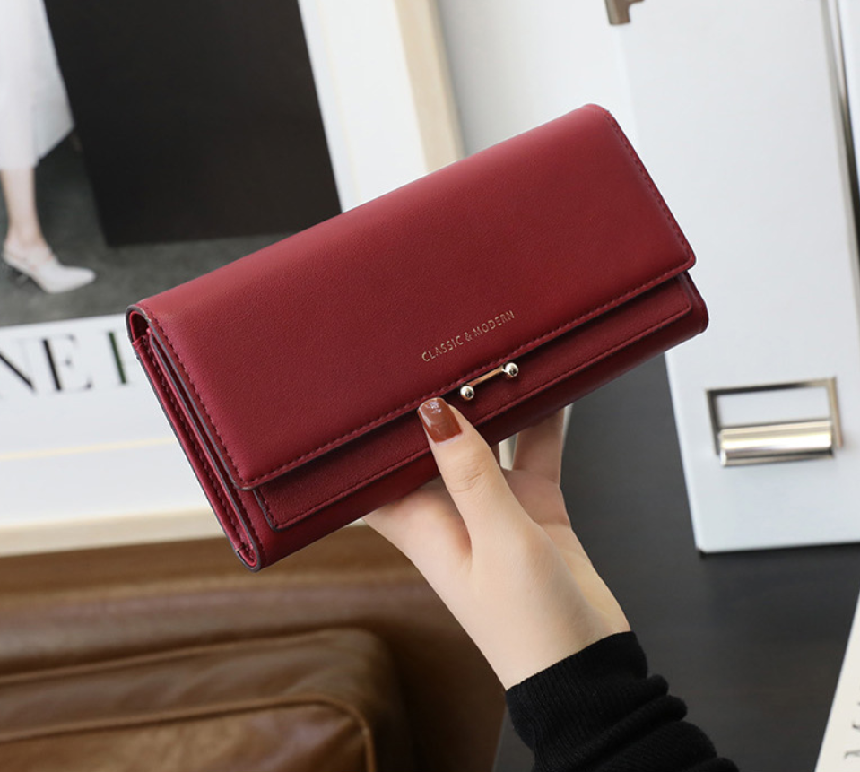 Women's Long Suede Wallet