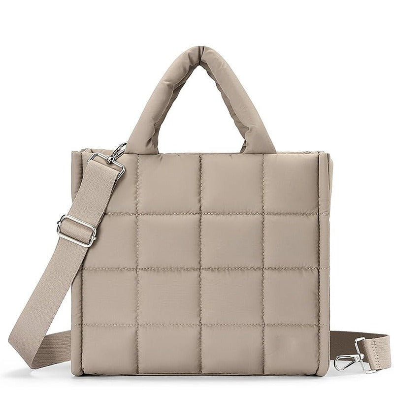 Square Grid Down Quilted Crossbody Bag