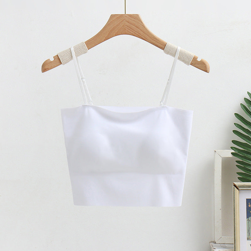 2024 Women's Seamless Sports Crop Top with Straps