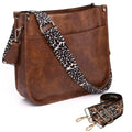 Vegan Leather Crossbody Bag for Women, Purse with Guitar Strap